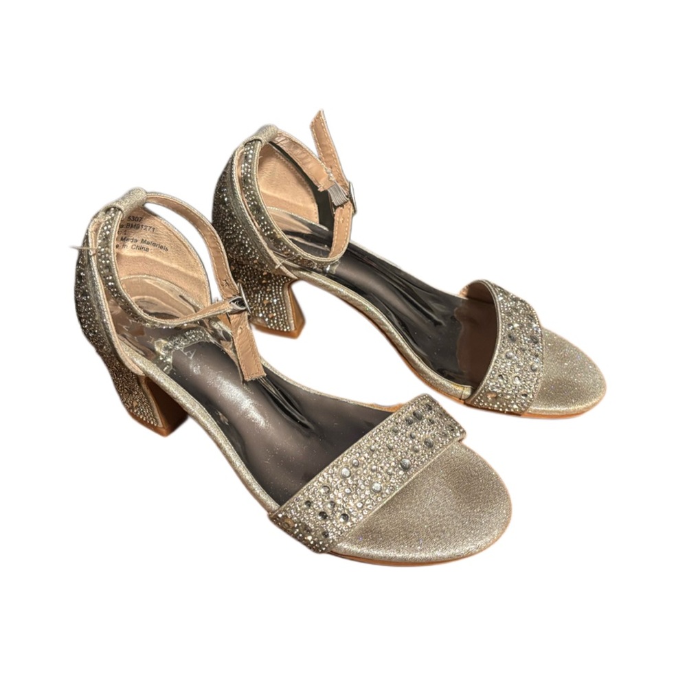 Elegant Silver Heeled Sandals